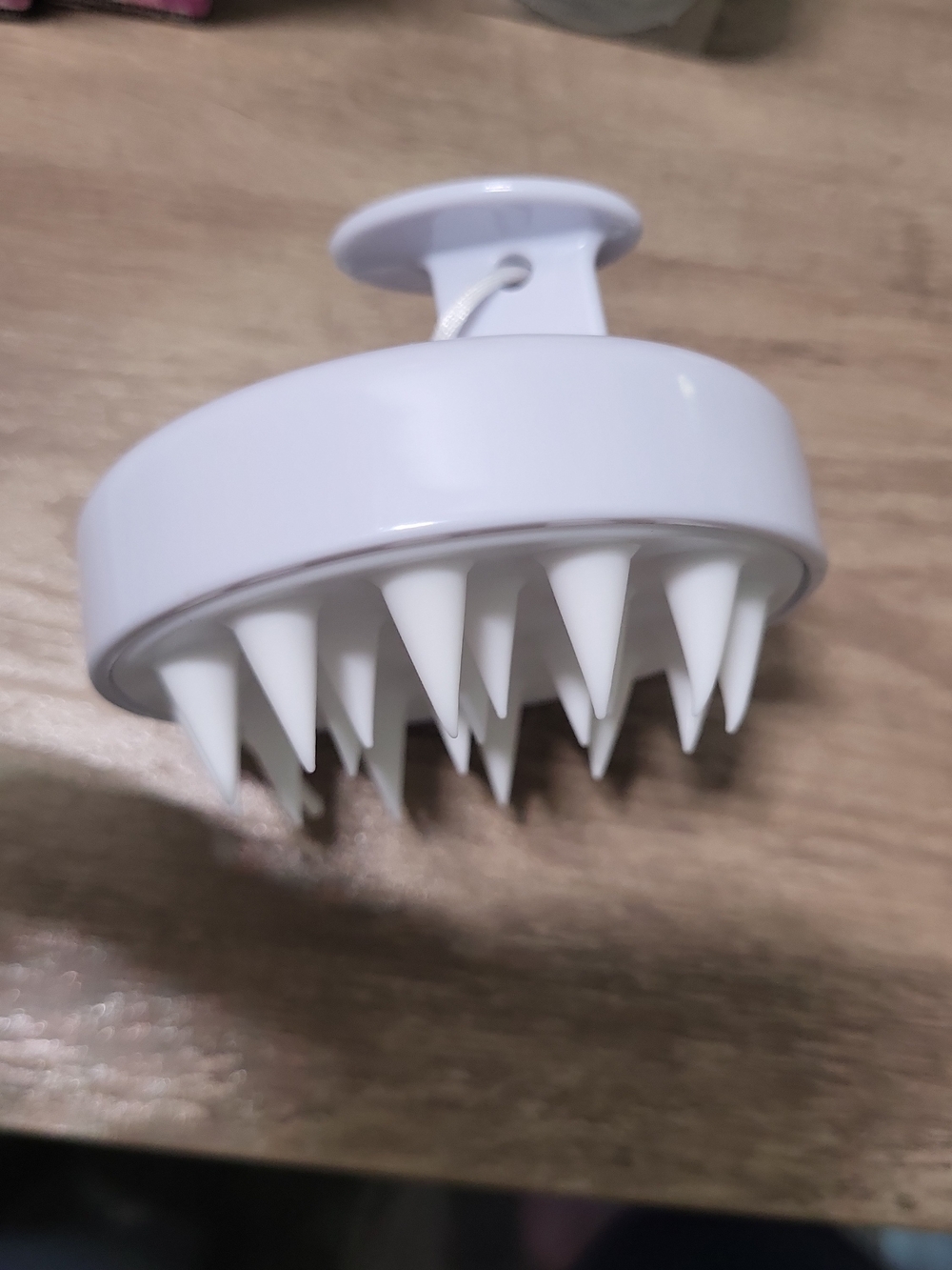 White Scalp Brush Massager for Hair Care